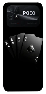 Чехол на Xiaomi Poco C40 Black Cards фото 1 из 1