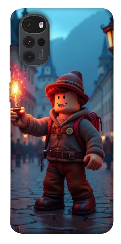 Чохол на Motorola Moto G22 Roblox Fire Logo Blue Flames фото 1 з 1