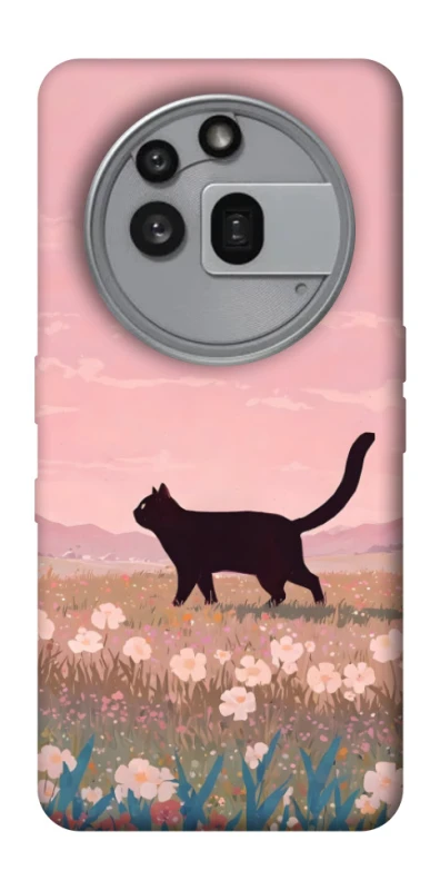 Чехол на Nothing Phone (3a) Pro cat on a field фото 1 из 1