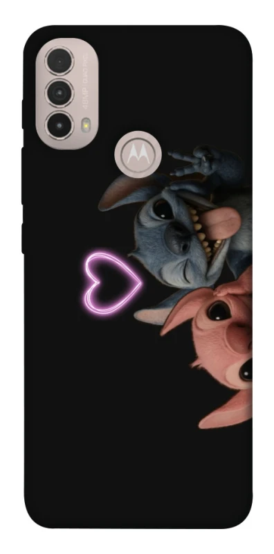 Чохол на Motorola Moto E40 Love Stitch & Angel фото 1 з 1