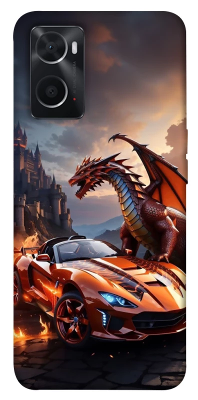 Чохол на Oppo A76 4G Сar and dragon фото 1 з 1