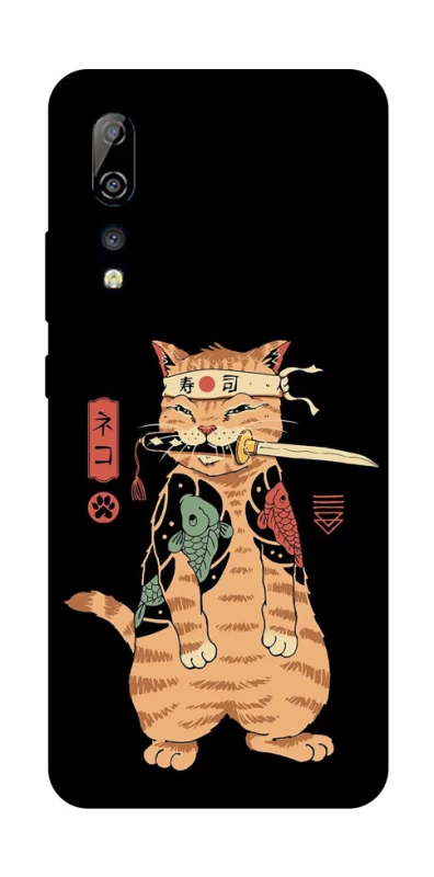 Чохол на ZTE Axon 10 Pro Кіт-самурай фото 1 з 1