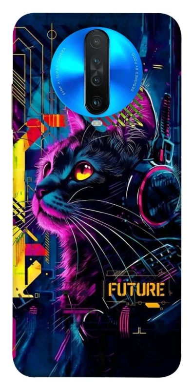 Чехол на Xiaomi Redmi K30 Cyber Cat v2 фото 1 из 1