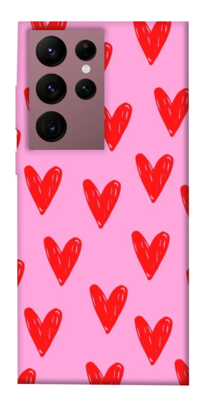 Чохол на Samsung Galaxy S22 Ultra Red hearts 2 фото 1 з 1