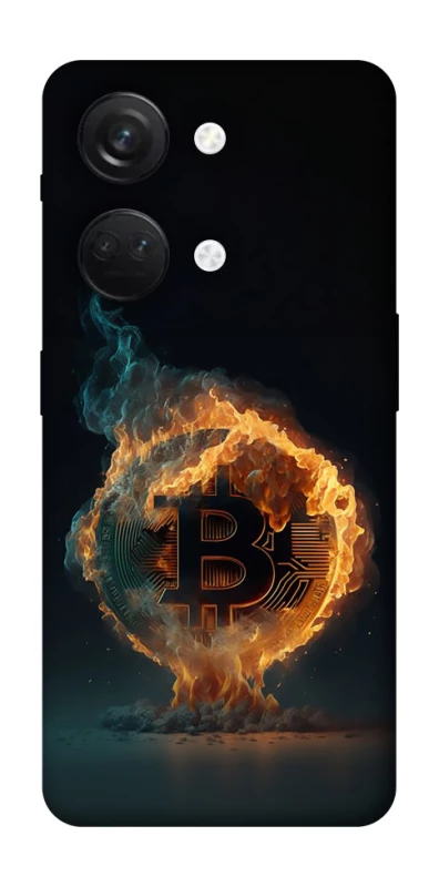 Чохол на OnePlus Nord 3 Fire Bitcoin фото 1 з 1