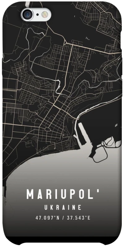 Чехол на Apple iPhone 6/6s plus (5.5") Mariupol map фото 1 из 1