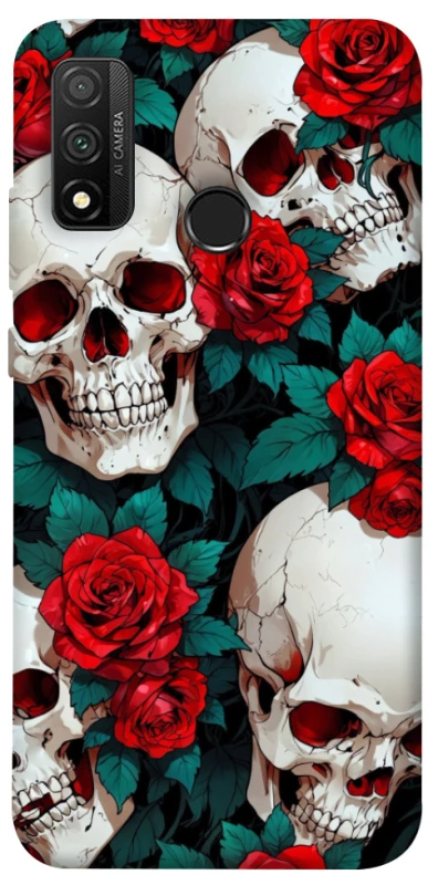Чехол на Huawei P Smart (2020) skull and rose фото 1 из 1
