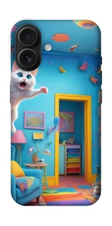 Чохол на Apple iPhone 16 crazy cat фото 1 з 1
