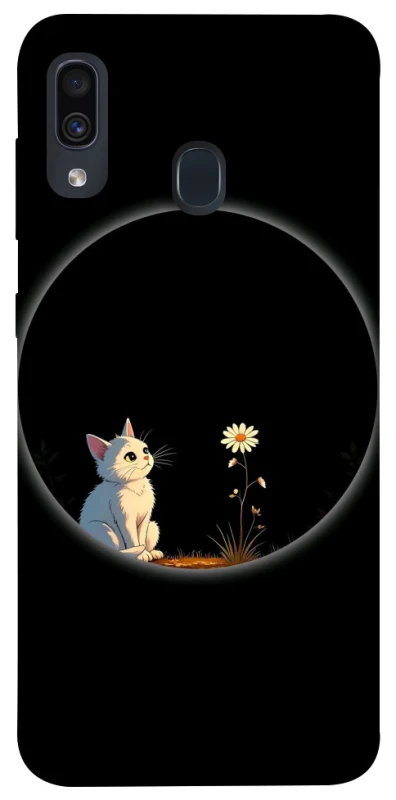 Чохол на Samsung Galaxy A20 / A30 Cat and flower фото 1 з 1