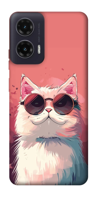 Чохол на Motorola Moto G35 Сat with glasses фото 1 з 1