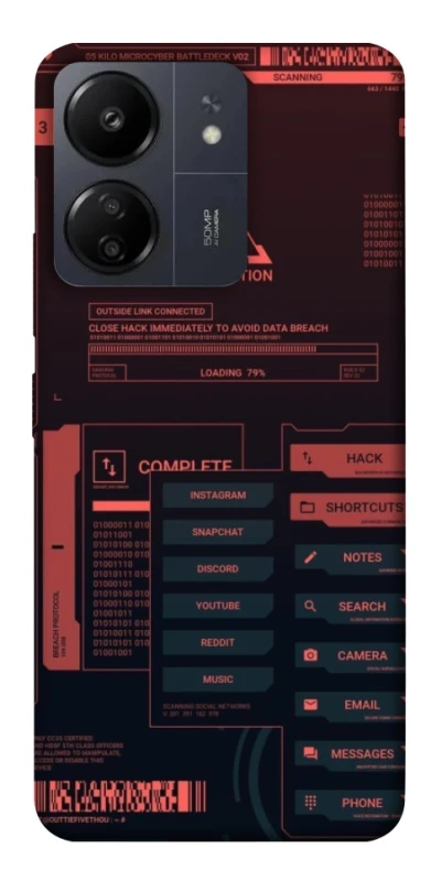 Чохол на Xiaomi Redmi 13C Attention фото 1 з 1