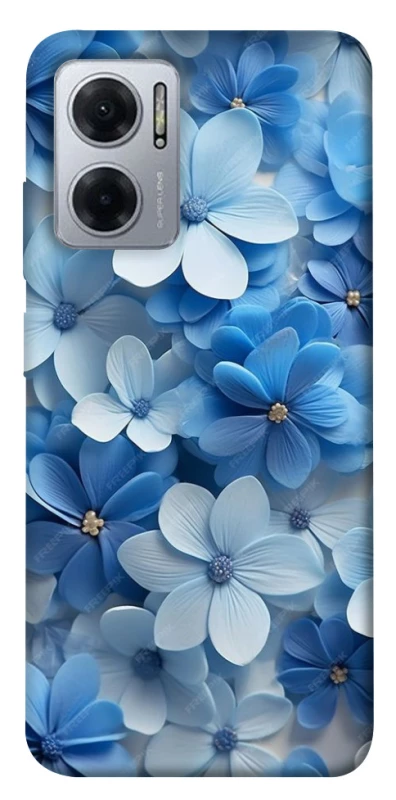 Чехол на Xiaomi Redmi Note 11E Синие цветы фото 1 из 1