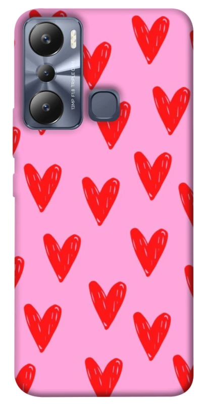 Чохол на Infinix Hot 20i Red hearts 2 фото 1 з 1