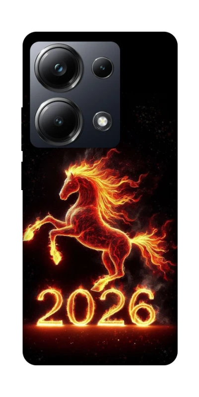 Чохол на Xiaomi Poco M6 Pro 4G Red Fire Horse ver.1 фото 1 з 1