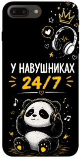 Чехол на Apple iPhone 7 plus / 8 plus У навушниках 24/7 фото 1 из 1