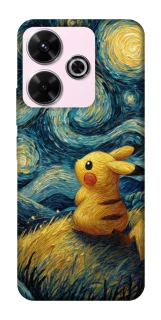 Чехол на Xiaomi Redmi 13 4G Pikachu and Van Gogh фото 1 из 1
