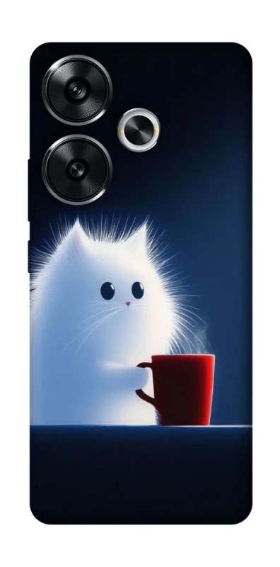 Чохол на Xiaomi Poco F6 Чохол кіт з кавою фото 1 з 1