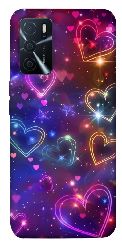 Чохол на Oppo A16s / A16 Drawn hearts фото 1 з 1