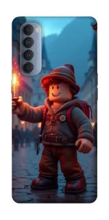 Чохол на Oppo Reno 4 Pro Roblox Fire Logo Blue Flames фото 1 з 1