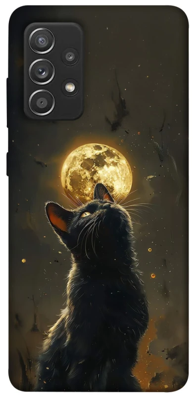 Чохол на Samsung Galaxy A52 4G / A52 5G Кіт під місяцем v2 фото 1 з 1
