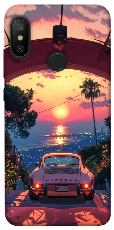 Чохол на Xiaomi Mi A2 Lite / Xiaomi Redmi 6 Pro Porsche at sunset фото 1 з 1