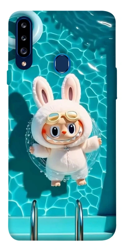 Чохол на Samsung Galaxy A20s Labubu in the pool ver.2 фото 1 з 1