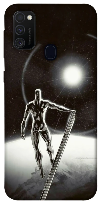 Чохол на Samsung Galaxy M21 Срібний серфер фото 1 з 1