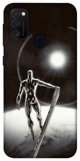 Чехол на Samsung Galaxy M30s / M21 Серебряный сёрфер фото 1 из 1