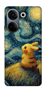 Чехол на TECNO Camon 20 Pro (CK7n) Pikachu and Van Gogh фото 1 из 1
