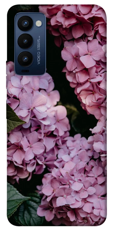 Чохол на TECNO Camon 18 Рожеві гартензії фото 1 з 1