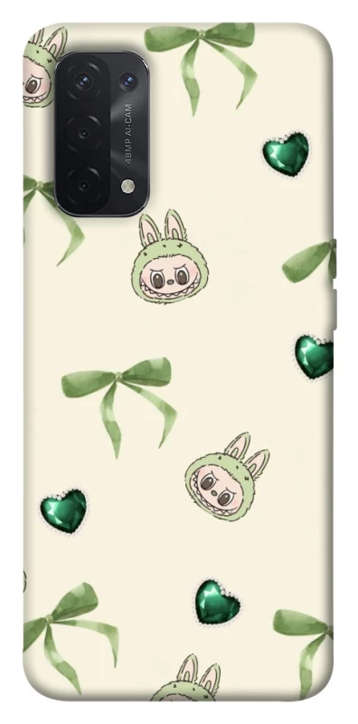 Чохол на Oppo A54 5G / A74 5G Labubu Green Heart фото 1 з 1