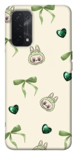 Чехол на Oppo A54 5G / A74 5G Labubu Green Heart фото 1 из 1