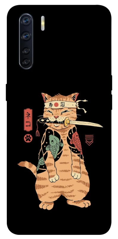 Чохол на Oppo A91 Кіт-самурай фото 1 з 1