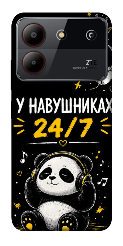 Чехол на ZTE Blade A54 4G У навушниках 24/7 фото 1 из 1