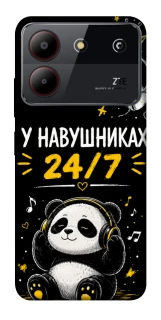 Чехол на ZTE Blade A54 4G У навушниках 24/7 фото 1 из 1
