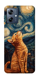 Чехол на Motorola Moto G54 Power van gogh cat фото 1 из 1
