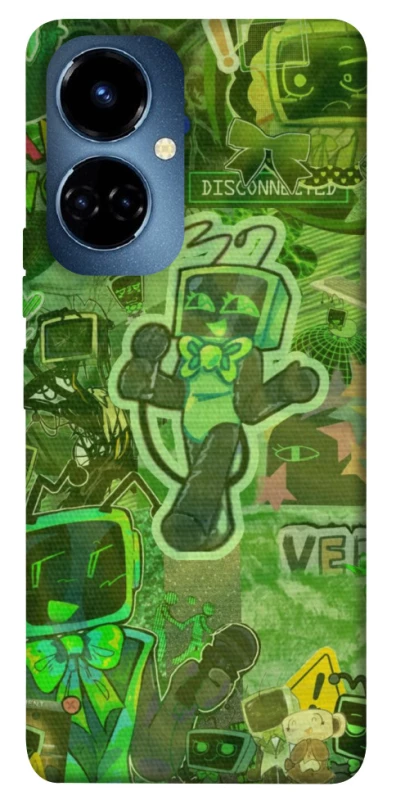 Чехол на TECNO Camon 19 Dandysworld tv green theme фото 1 из 1