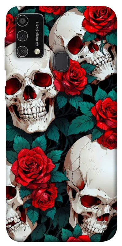 Чохол на Samsung Galaxy M21s skull and rose фото 1 з 1