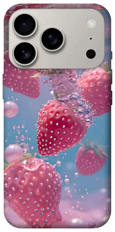 Чехол на Apple iPhone 18 Pro Клубника в воде фото 1 из 2