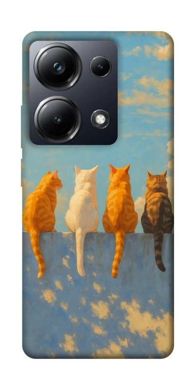 Чехол на Xiaomi Poco M6 Pro 4G cats on wall фото 1 из 1