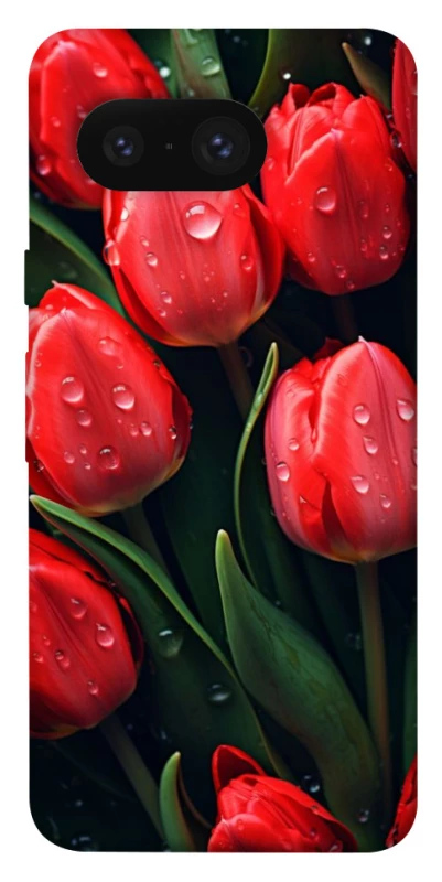 Чохол на Google Pixel 8 Червоні тюльпани фото 1 з 1