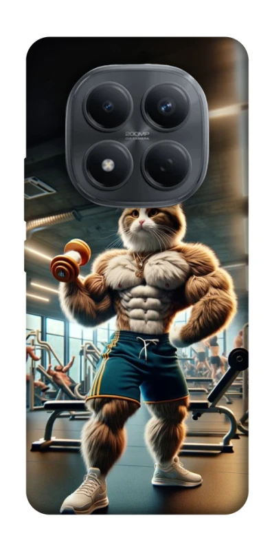 Чехол на Xiaomi Redmi Note 15 Pro 4G Качок кот фото 1 из 1