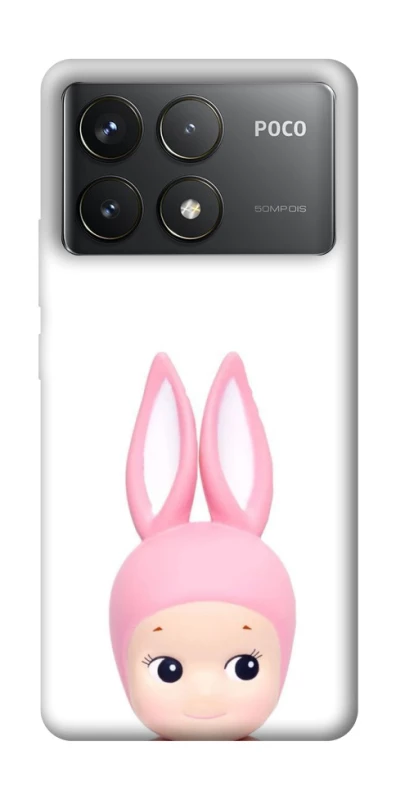 Чохол на Xiaomi Poco F6 Pro Minimal Bunny Peek фото 1 з 1