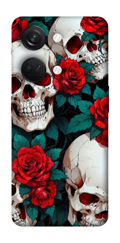 Чохол на OnePlus Nord 3 skull and rose фото 1 з 1