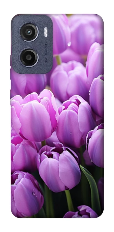 Чехол на Motorola Moto G05 Фиолетовые тюльпаны фото 1 из 1
