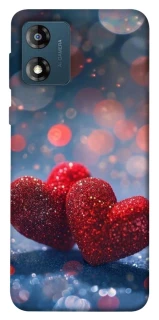 Чехол на Motorola Moto E13 Red hearts фото 1 из 1