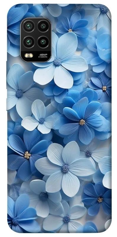 Чехол на Xiaomi Mi 10 Lite Синие цветы фото 1 из 1