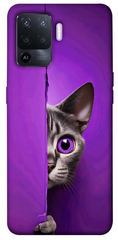 Чохол на Oppo A94 Кіт-підглядач фото 1 з 1