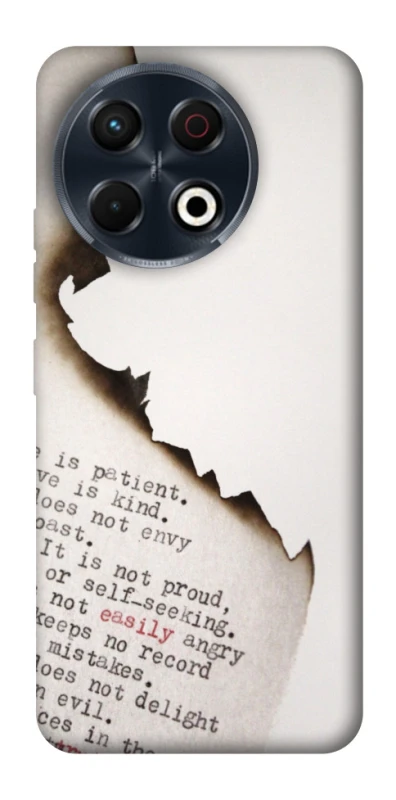 Чехол на TECNO Spark 30 Pro (KL7) Стихи фото 1 из 1