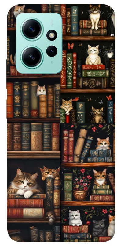Чохол на Xiaomi Redmi Note 12 4G Cats & Books фото 1 з 1